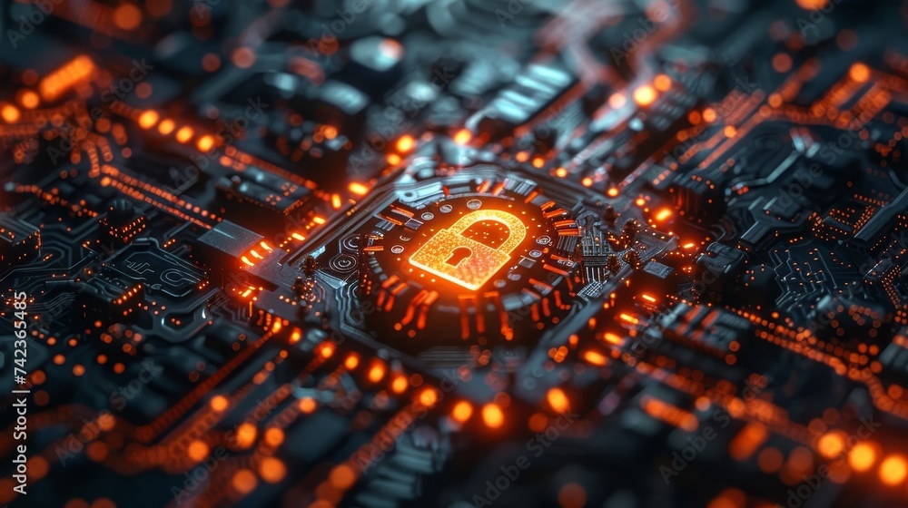 Poster imagine a future where technology and innovation lead to unbreakable data encryption, revolutionizin