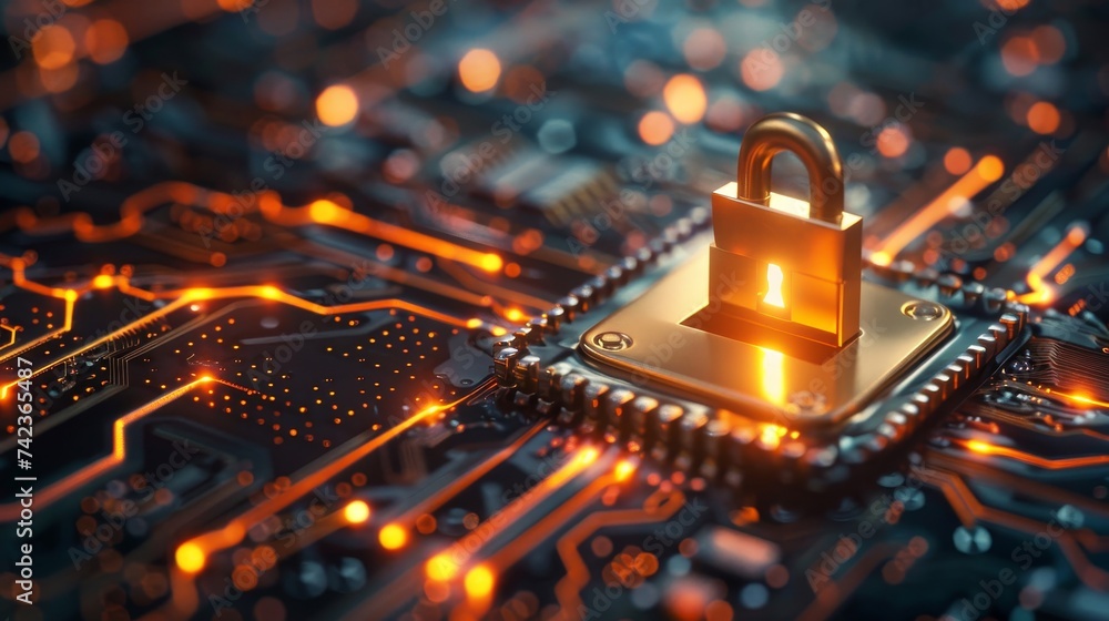 Aufkleber imagine a future where technology and innovation lead to unbreakable data encryption, revolutionizin
