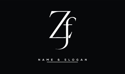 FZ,  ZF,  F,  Z  Abstract  Letters  Logo  Monogram