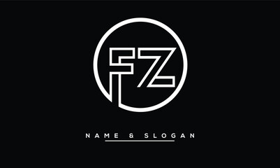 FZ,  ZF,  F,  Z  Abstract  Letters  Logo  Monogram