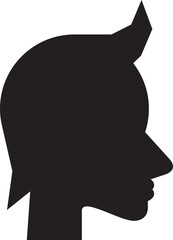 Silhouette Man Head Illustration