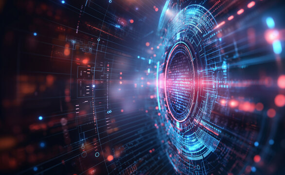 Cryptographic Foundations: Blockchain Banner with Proof of Work and Staking Validation Blocks