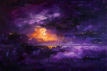 abstract purple hell art