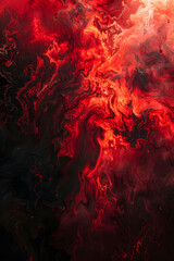 abstract red hell art