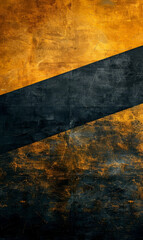 Gold and black diagonal textured abstract wallpaper with scratched surface.