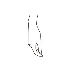 Hand Gesture Fashion Illustration Series Flat Sketch Vector Design