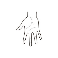 Hand Gesture Fashion Illustration Series Flat Sketch Vector Design