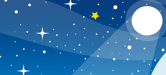 night starry sky vector illustration