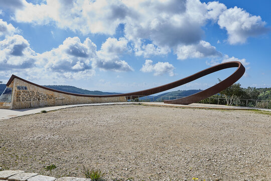 The memorial to those who perished in the fire disaster in Carmel was erected near the bend in the road where 44 people perished in the fire disaster in Carmel 2010 in front of Kibbutz Beit Oren