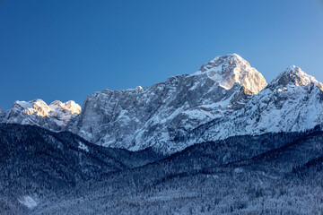 Cold evening in the heart of Julian Alps