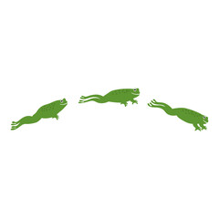 frog jumping illustration 