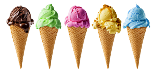 Ice cream scoop on waffle cone