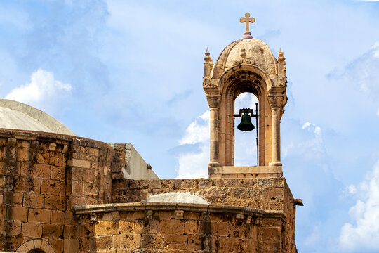 Bell tower of Maison paroisse Saint Jean-Marc. Republic of Lebanon