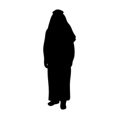 Muslim Arab man silhouette
