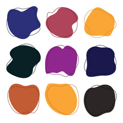 abstract fluid hand drawn organic shapes