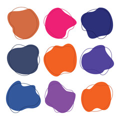 abstract fluid hand drawn organic shapes