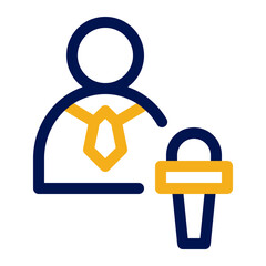 reporter colored line icon