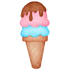 Cartoon ice cream cone 