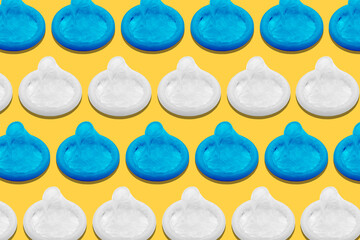 Pattern with group of condoms