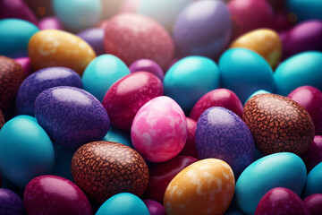 Fototapeta na wymiar Easter Egg Background, Festive Holiday Elements, with Copy Space