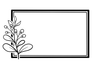 Fototapeta premium Flower Line Art Black and White