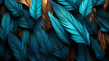 Multicolor feather background, feather texture - obrazy, fototapety, plakaty