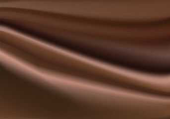 Abstract vector background luxury brown cloth or liquid wave Abstract or brown fabric texture background. Cloth soft wave. Creases of satin, silk, and cotton. Use for flag. illustration EPS 10.