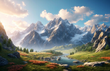 Fototapeta premium Mountain landscape