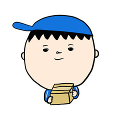 笑顔の配達員さん