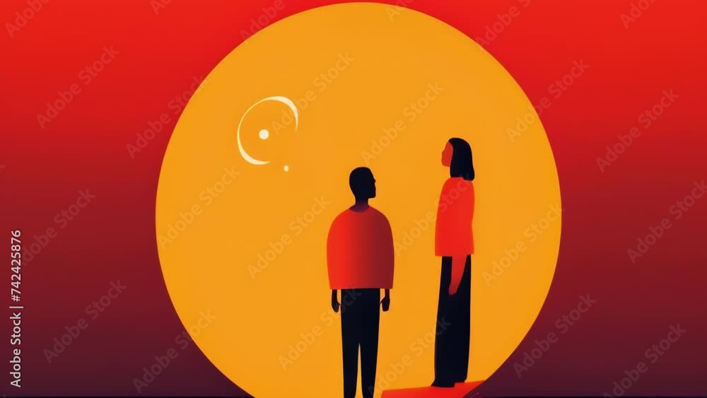 Aufkleber a person standing in front of a mirror with one side reflecting a happy person and the other showing