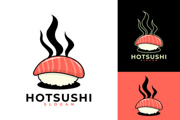 Hot Sushi Japan Food Logo Design