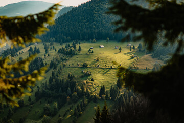 Iconic landscape in the Bucegi Mountains of Romania