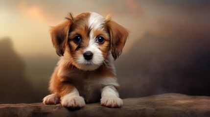 Cute little puppy illustration