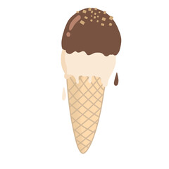 Ice cream cone isolated
