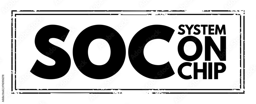 Poster soc - system on chip is an integrated circuit that integrates all or most components of a computer o