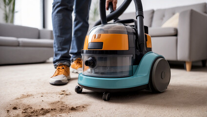 vacuum cleaner on the floor