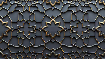 Metallic grey and golden textured seamless pattern background.
