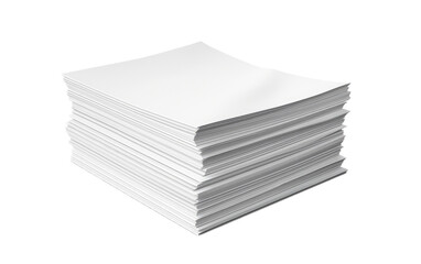 A stack of white napkins neatly arranged. on a White or Clear Surface PNG Transparent Background.