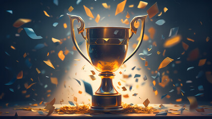 The celebration kicked off, and the majestic trophy was showered
