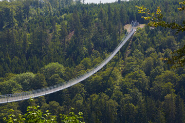 Skywalk, Hängebrücke in Hessen, Willingen, Upland - Zwei Wochen vor Eröffnung 2023 - Wanderung 
