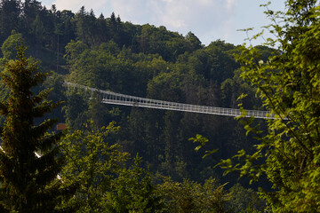 Skywalk, Hängebrücke in Hessen, Willingen, Upland - Zwei Wochen vor Eröffnung 2023 - Wanderung 