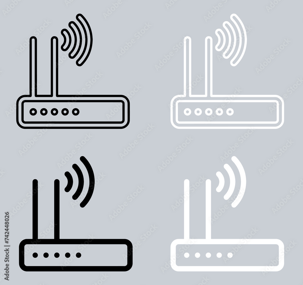 Poster set of wi fi icon. wireless router icon sign symbol in trendy flat style. wifi vector icon illustrat