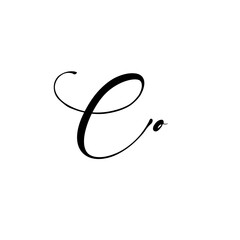 Initial wedding monogram logo template