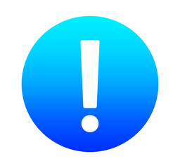 青いグラデーションのびっくりマーク