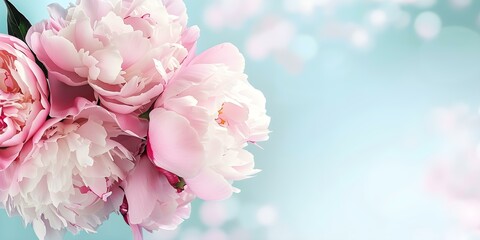 Beautiful Blooming Pink Peonies Bouquet