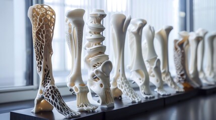 3D-Printed Prosthetics: Customizable prosthetic limbs produced using 3D printing technology, offering affordable and accessible solutions for amputees worldwide - obrazy, fototapety, plakaty