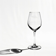 Glass silhouette on a white background.