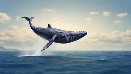 Foto op Aluminium blue whale jumping © Syahrul