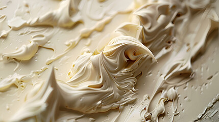 A close up of a cream cheese frosting with the word frosting on the top Icing frosting texture background Ai Generative
 