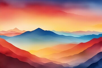 Fototapeta premium sunrise in mountains
